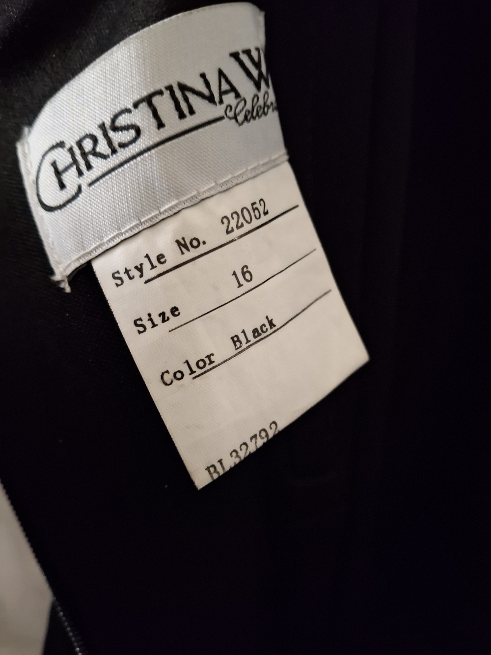 Christina Wu Black Dress (Size 16)